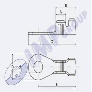 Końcówka oczkowa M4.2 CuZn Sn 1-2,5 mm². Grubośc materiału: 0,50mm. (pakowana na szpuli - 5 000 szt.) IMP