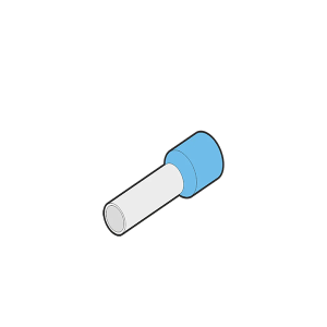 Końcówki tulejkowe izolowane PA6.6 | 0.1÷0.3mm² - kolor jasnoniebieski, długość P: 6mm | bezhalogenowe, 115°C | Opakowanie: 500 szt. | CEMBRE