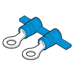 Końcówki oczkowe izolowane | M3.5/1, 1.5÷2.5mm² (AWG 16÷14) - kolor niebieski | UL94, bezhalogenowe, 115°C | Opakowanie: 100 szt. | CEMBRE