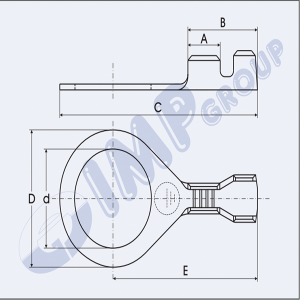 Końcówka oczkowa M8.2  CuZn/Sn 0.5-1.5mm2. Wersja na szpuli
